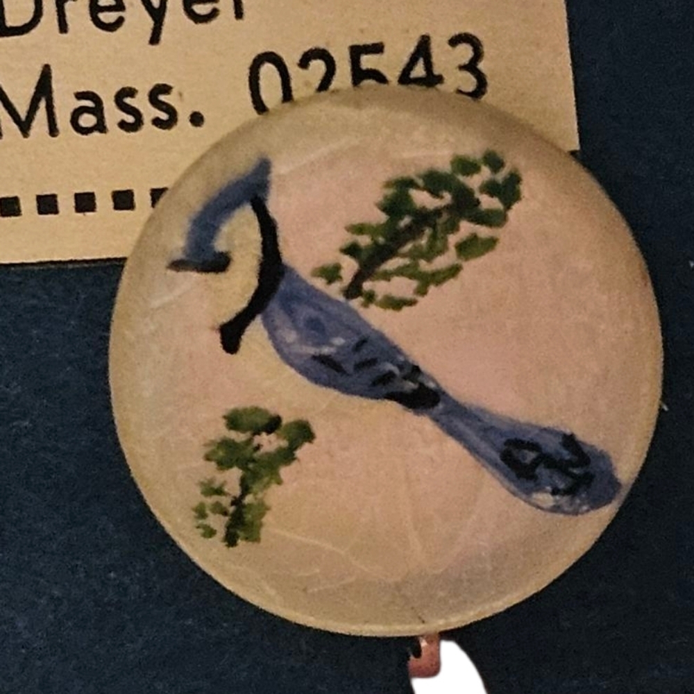 Adorable!! NWT Handpainted Bird Miniature Earrings by Molly Dreyer, Clip-on - Picture 3 of 5